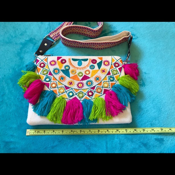 NEW gorgeous boho purse w. removable strap - Picture 10 of 11